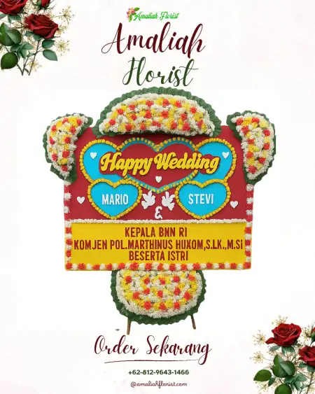 Papan Bunga Pernikahan Madang Suku Ii